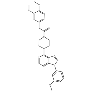 2-(3,4-dimethoxyphenyl)-1-(4-(3-(3-methoxyphenyl)-3H-[1,2,3]triazolo[4,5-d]pyrimidin-7-yl)piperazin-1-yl)ethanone Structure