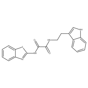 N-[(2Z)-1,3-benzothiazol-2(3H)-ylidene]-N'-[2-(1H-indol-3-yl)ethyl]ethanediamide结构式