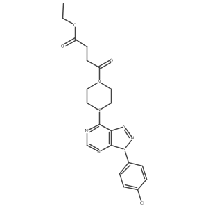 ethyl 4-(4-(3-(4-chlorophenyl)-3H-[1,2,3]triazolo[4,5-d]pyrimidin-7-yl)piperazin-1-yl)-4-oxobutanoate Structure