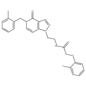 2-(2-fluorophenoxy)-N-(2-(5-(2-methylbenzyl)-4-oxo-4,5-dihydro-1H-pyrazolo[3,4-d]pyrimidin-1-yl)ethyl)acetamide Structure
