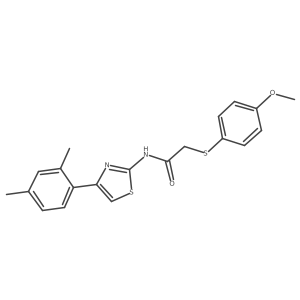 N-(4-(2,4-dimethylphenyl)thiazol-2-yl)-2-((4-methoxyphenyl)thio)acetamide结构式
