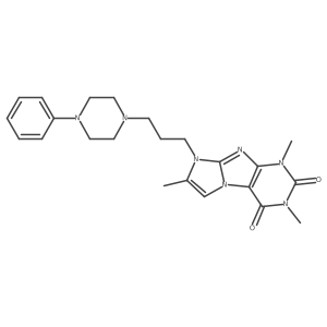 1,3,7-trimethyl-8-(3-(4-phenylpiperazin-1-yl)propyl)-1H-imidazo[2,1-f]purine-2,4(3H,8H)-dione结构式