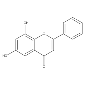 6,8-Dihydroxy-2-phenyl-4H-1-benzopyran-4-one结构式