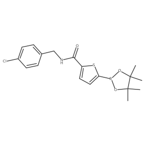 N-[(4-chlorophenyl)methyl]-5-(4,4,5,5-tetramethyl-1,3,2-dioxaborolan-2-yl)thiophene-2-carboxamide结构式