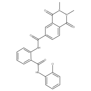 N-[2-[[(2-Chlorophenyl)amino]carbonyl]phenyl]-1,2,3,4-tetrahydro-2,3-dimethyl-1,4-dioxo-6-phthalazinecarboxamide结构式