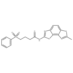 N-(7-methylbenzo[1,2-d:3,4-d']bis(thiazole)-2-yl)-4-(phenylsulfonyl)butanamide结构式