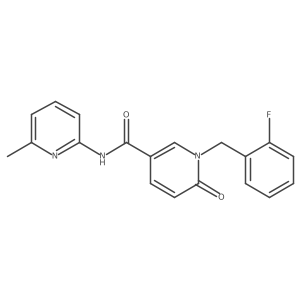 1-(2-fluorobenzyl)-N-(6-methylpyridin-2-yl)-6-oxo-1,6-dihydropyridine-3-carboxamide结构式