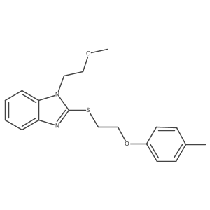 1-{2-[1-(2-Methoxyethyl)benzimidazol-2-ylthio]ethoxy}-4-methylbenzene结构式