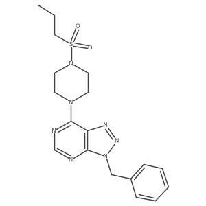 3-benzyl-7-(4-(propylsulfonyl)piperazin-1-yl)-3H-[1,2,3]triazolo[4,5-d]pyrimidine结构式