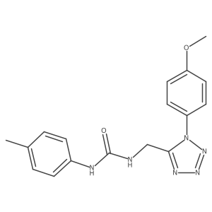 1-((1-(4-methoxyphenyl)-1H-tetrazol-5-yl)methyl)-3-(p-tolyl)urea结构式