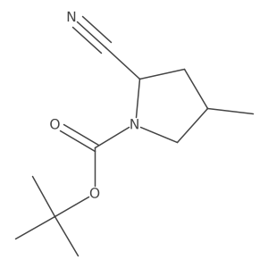 tert-Butyl 2-cyano-4-methylpyrrolidine-1-carboxylate Structure