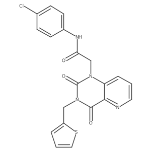 N-(4-chlorophenyl)-2-(2,4-dioxo-3-(thiophen-2-ylmethyl)-3,4-dihydropyrido[3,2-d]pyrimidin-1(2H)-yl)acetamide结构式