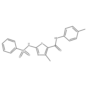 5-Thiazolecarboxamide, 4-methyl-N-(4-methylphenyl)-2-[(phenylsulfonyl)amino]- Structure