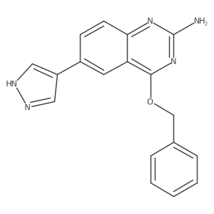 4-Benzyloxy-6-(1h-pyrazol-4-yl)-quinazolin-2-ylamine结构式