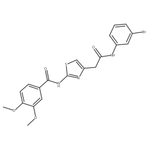 N-(4-(2-((3-bromophenyl)amino)-2-oxoethyl)thiazol-2-yl)-3,4-dimethoxybenzamide Structure