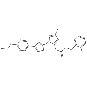 N-(1-(4-(4-ethoxyphenyl)thiazol-2-yl)-3-methyl-1H-pyrazol-5-yl)-2-(2-fluorophenoxy)acetamide Structure