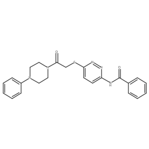 N-(6-((2-oxo-2-(4-phenylpiperazin-1-yl)ethyl)thio)pyridazin-3-yl)benzamide结构式