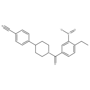 4-[1-(4-Ethyl-3-nitro-benzoyl)-4-piperidyl]benzonitrile Structure