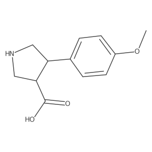 4-(4-Methoxyphenyl)pyrrolidine-3-carboxylic acid结构式