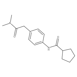 N-{4-[(Dimethylcarbamoyl)methyl]phenyl}cyclopentanecarboxamide Structure