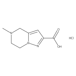 5-methyl-4H,5H,6H,7H-pyrazolo[1,5-a]pyrazine-2-carboxylic acid hydrochloride Structure