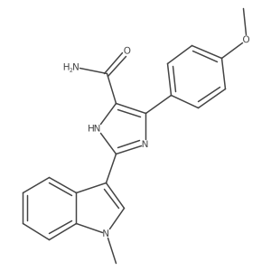 4-(4-Methoxyphenyl)-2-(1-methyl-1h-indol-3-yl)-1h-imidazole-5-carboxamide结构式