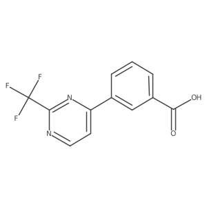Benzoic acid, 3-[2-(trifluoromethyl)-4-pyrimidinyl]- Structure