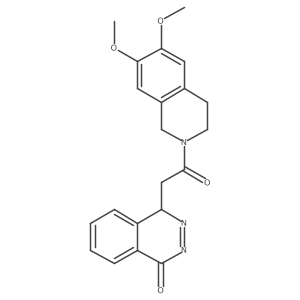 4-[2-(6,7-dimethoxy-3,4-dihydro-1H-isoquinolin-2-yl)-2-oxoethyl]-4H-phthalazin-1-one结构式