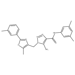 5-amino-N-(3,5-dimethylphenyl)-1-{[5-methyl-2-(3-methylphenyl)-1,3-oxazol-4-yl]methyl}-1H-1,2,3-triazole-4-carboxamide结构式