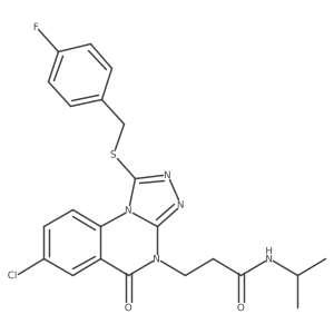 3-(7-chloro-1-((4-fluorobenzyl)thio)-5-oxo-[1,2,4]triazolo[4,3-a]quinazolin-4(5H)-yl)-N-isopropylpropanamide Structure