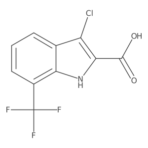 3-chloro-7-trifluoromethyl-1H-indole-2-carboxylic acid Structure