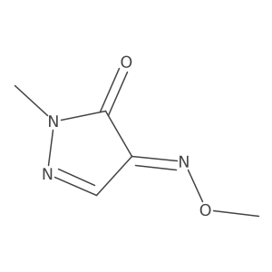 1-Methyl-1H-pyrazole-4,5-dione 4-(O-methyloxime)结构式