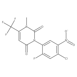 3-(4-chloro-2-fluoro-5-nitrophenyl)-1-methyl-6-(trifluoromethyl)-2,4(1H,3H)-pyrimidinedione结构式