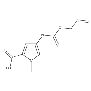 1-Methyl-4-(prop-2-enoxycarbonylamino)pyrrole-2-carboxylic acid结构式