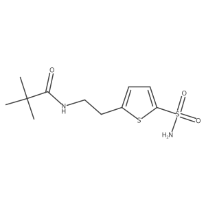2,2-dimethyl-N-[2-(5-sulfamoylthiophen-2-yl)ethyl]propanamide结构式