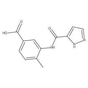 4-Methyl-3-[(1H-pyrazol-3-ylcarbonyl)amino]benzoic acid Structure