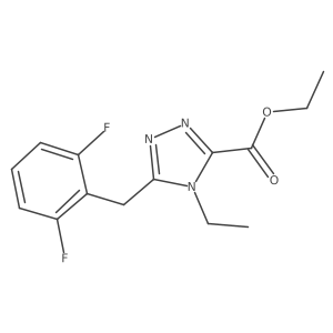 Ethyl 5-[(2,6-difluorophenyl)methyl]-4-ethyl-4H-1,2,4-triazole-3-carboxylate结构式