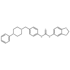 1-(Benzo[d][1,3]dioxol-5-yl)-3-(4-((4-(pyridin-2-yl)piperazin-1-yl)methyl)phenyl)urea Structure
