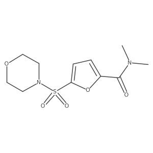 N,N-dimethyl-5-(morpholine-4-sulfonyl)furan-2-carboxamide结构式
