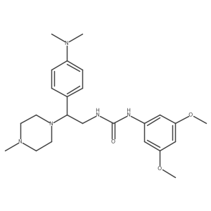 1-(3,5-Dimethoxyphenyl)-3-(2-(4-(dimethylamino)phenyl)-2-(4-methylpiperazin-1-yl)ethyl)urea Structure