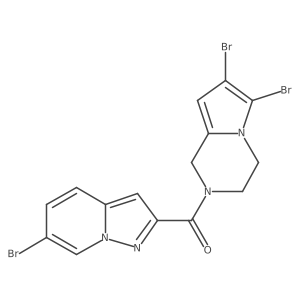 (6-Bromopyrazolo[1,5-a]pyridin-2-yl)(6,7-dibromo-3,4-dihydropyrrolo[1,2-a]pyrazin-2(1H)-yl)methanone Structure
