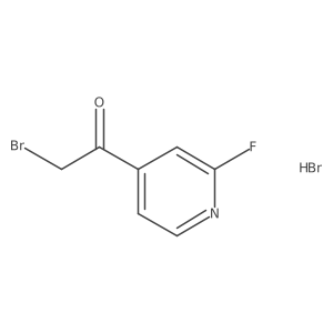 2-Bromo-1-(2-fluoropyridin-4-yl)ethanone hydrobromide Structure