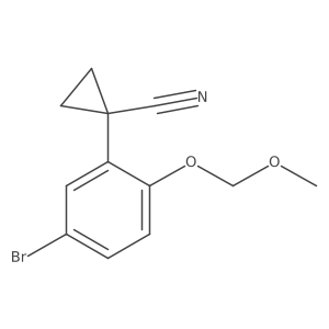 1-[5-Bromo-2-(methoxymethoxy)phenyl]cyclopropanecarbonitrile结构式