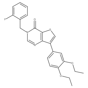 7-(3,4-diethoxyphenyl)-3-(2-fluorobenzyl)thieno[3,2-d]pyrimidin-4(3H)-one Structure