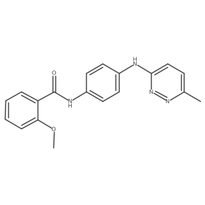 2-methoxy-N-(4-((6-methylpyridazin-3-yl)amino)phenyl)benzamide结构式