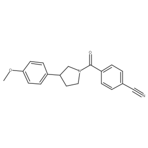 4-(3-(4-Methoxyphenyl)pyrrolidine-1-carbonyl)benzonitrile结构式