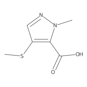 2-Methyl-4-methylsulfanylpyrazole-3-carboxylic acid Structure