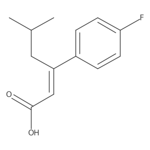 (2E)-3-(4-fluorophenyl)-5-methylhex-2-enoic acid Structure