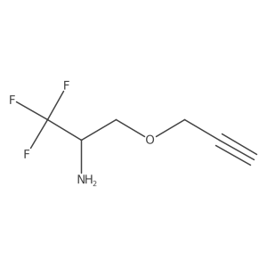 1,1,1-Trifluoro-3-prop-2-ynoxypropan-2-amine结构式