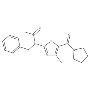 N-benzyl-N-[4-methyl-5-(1-pyrrolidinylcarbonyl)-1,3-thiazol-2-yl]acetamide Structure